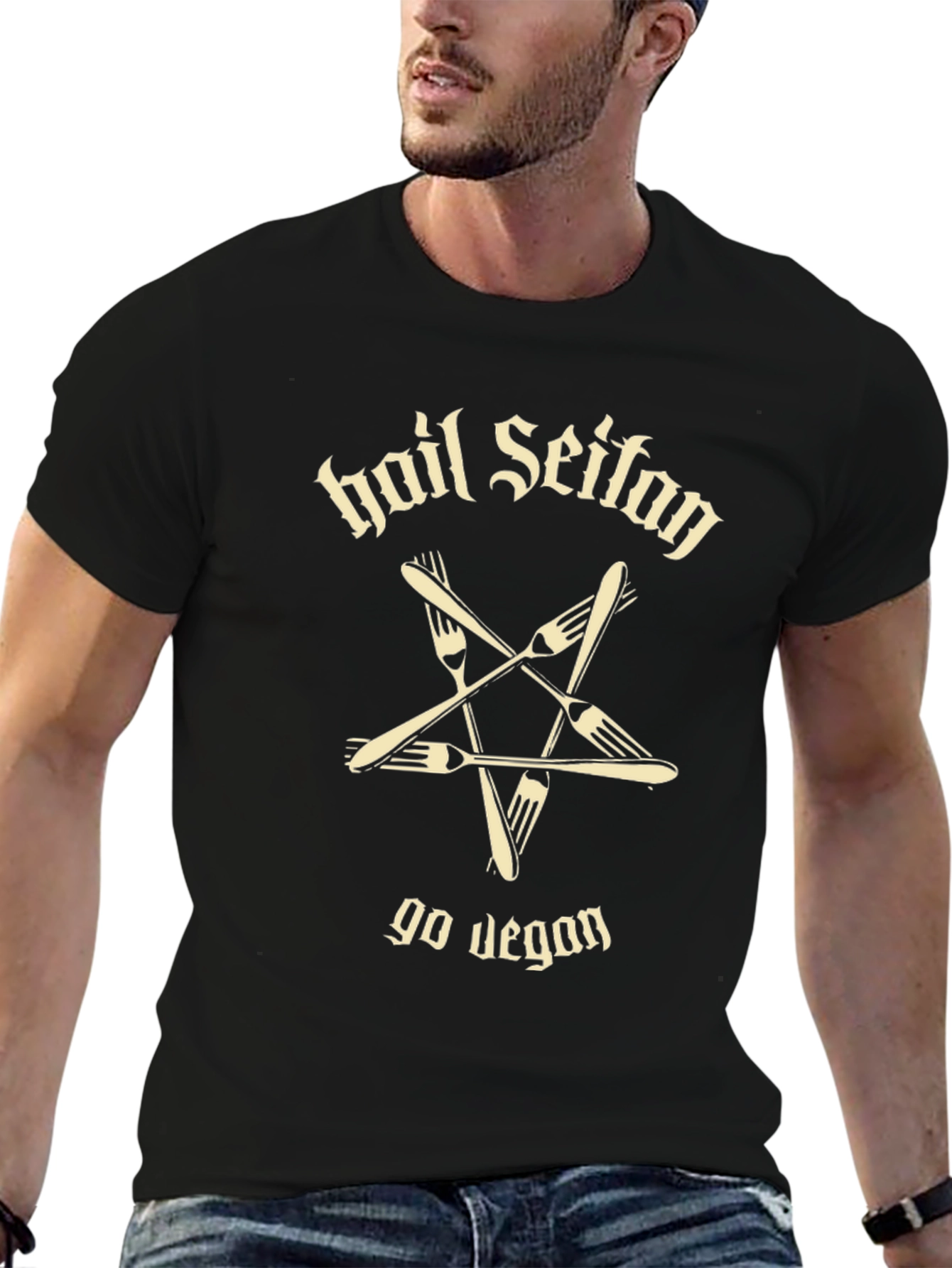 Hail Seitan Vegan Graphic T-Shirt