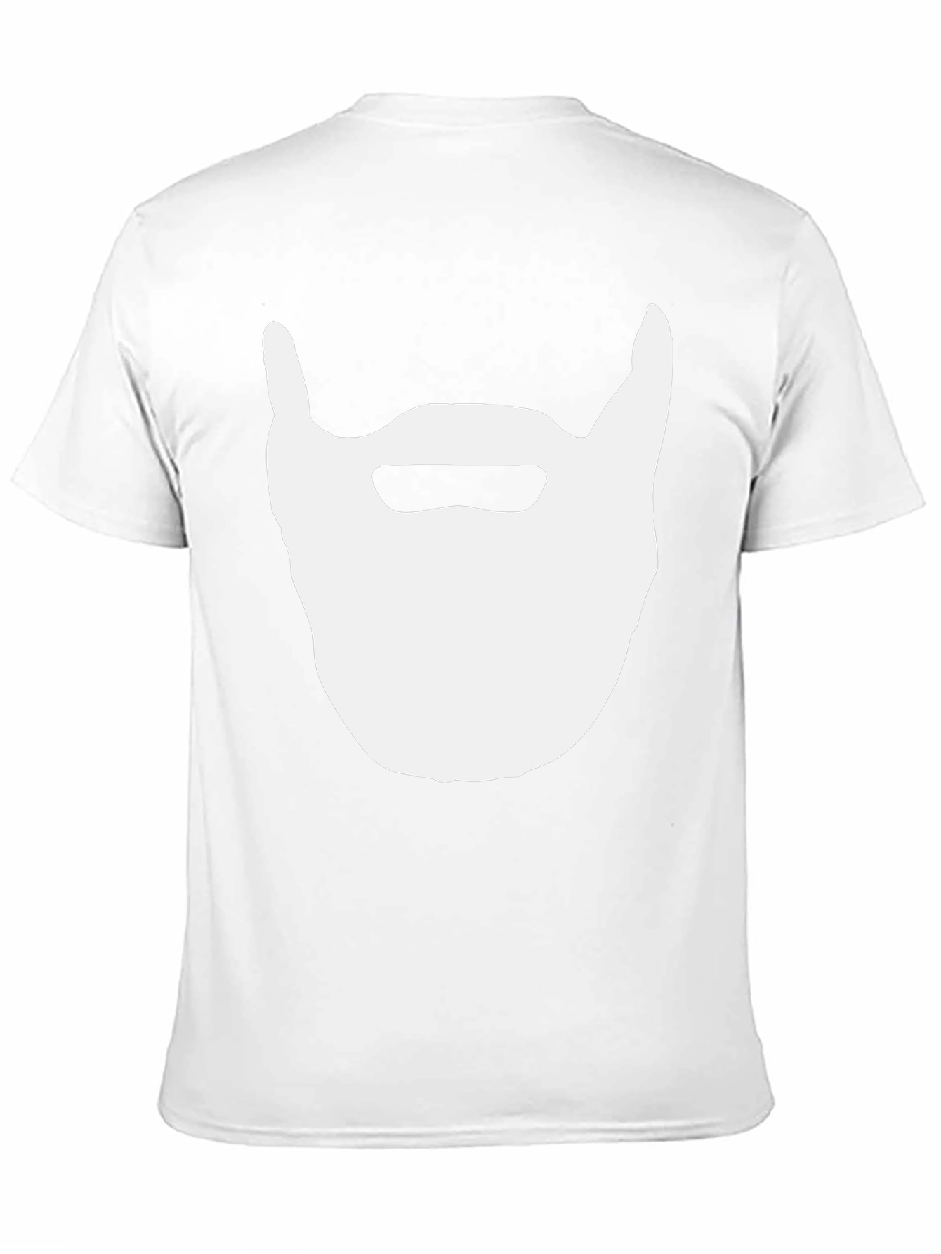 Beard Graphic Tee - Black Cotton Casual Top
