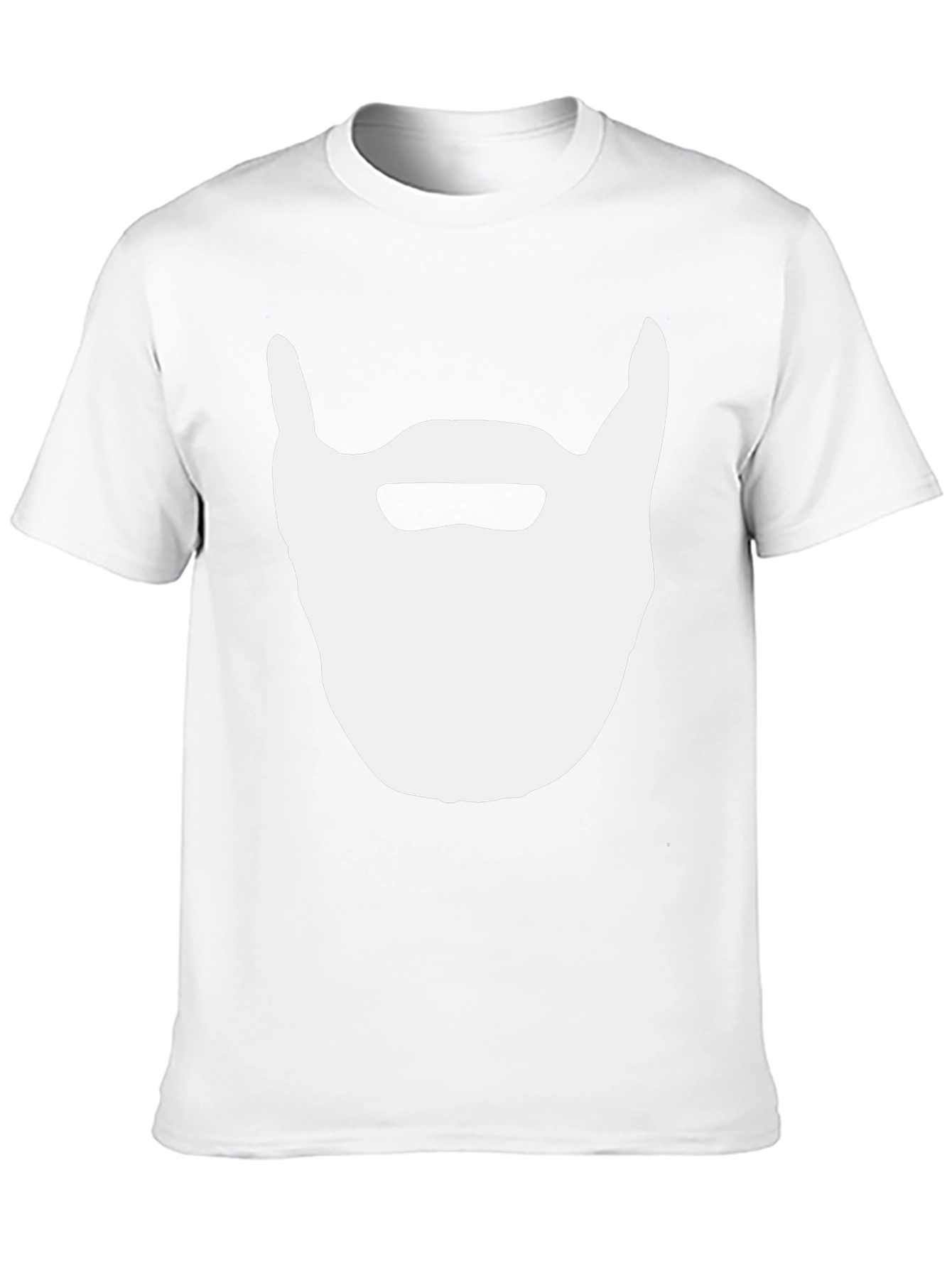 Beard Graphic Tee - Black Cotton Casual Top