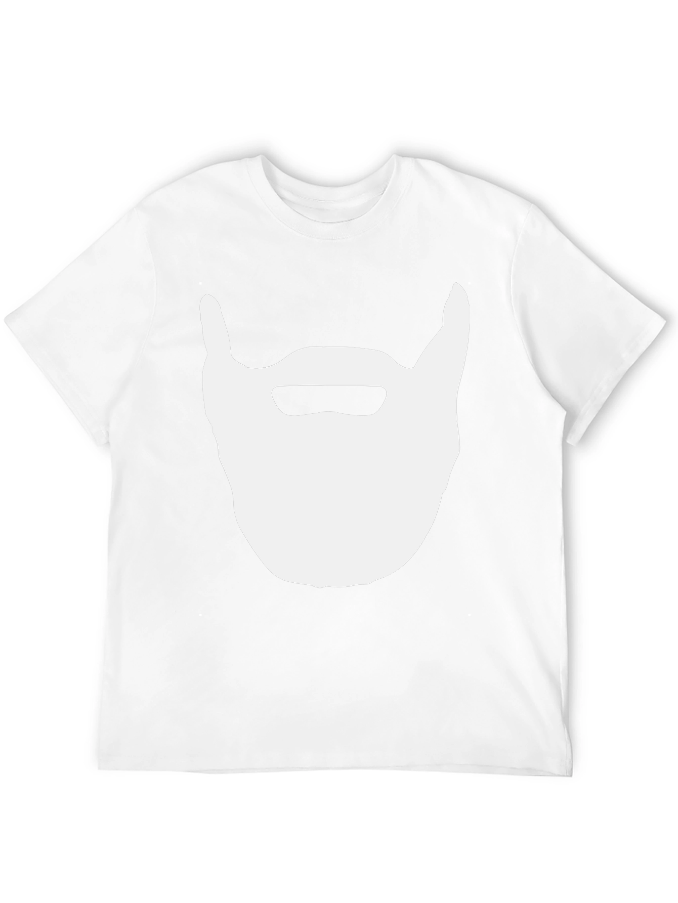 Beard Graphic Tee - Black Cotton Casual Top