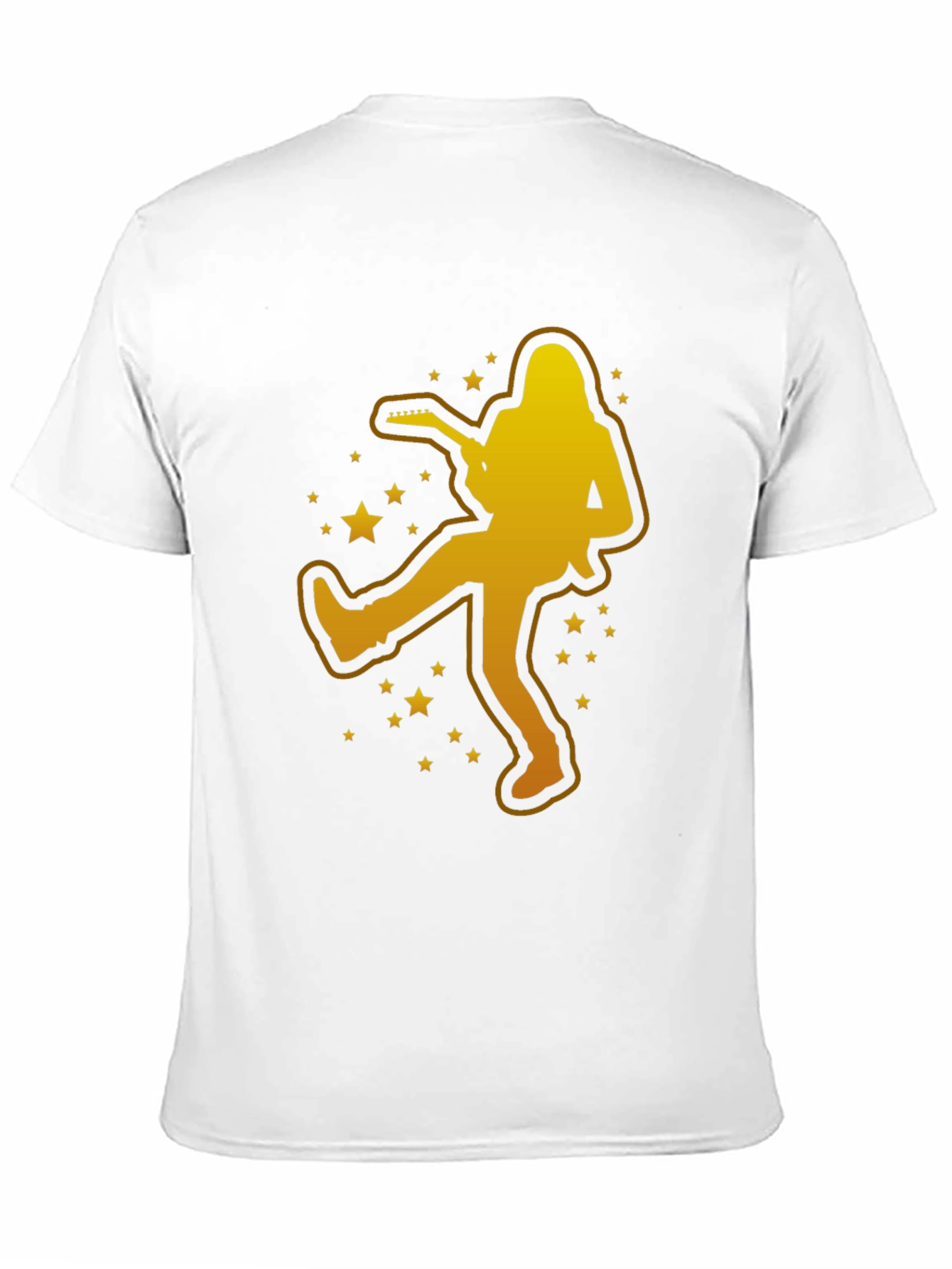 Rockstar Graphic Tee - Gold Silhouette Guitar Player