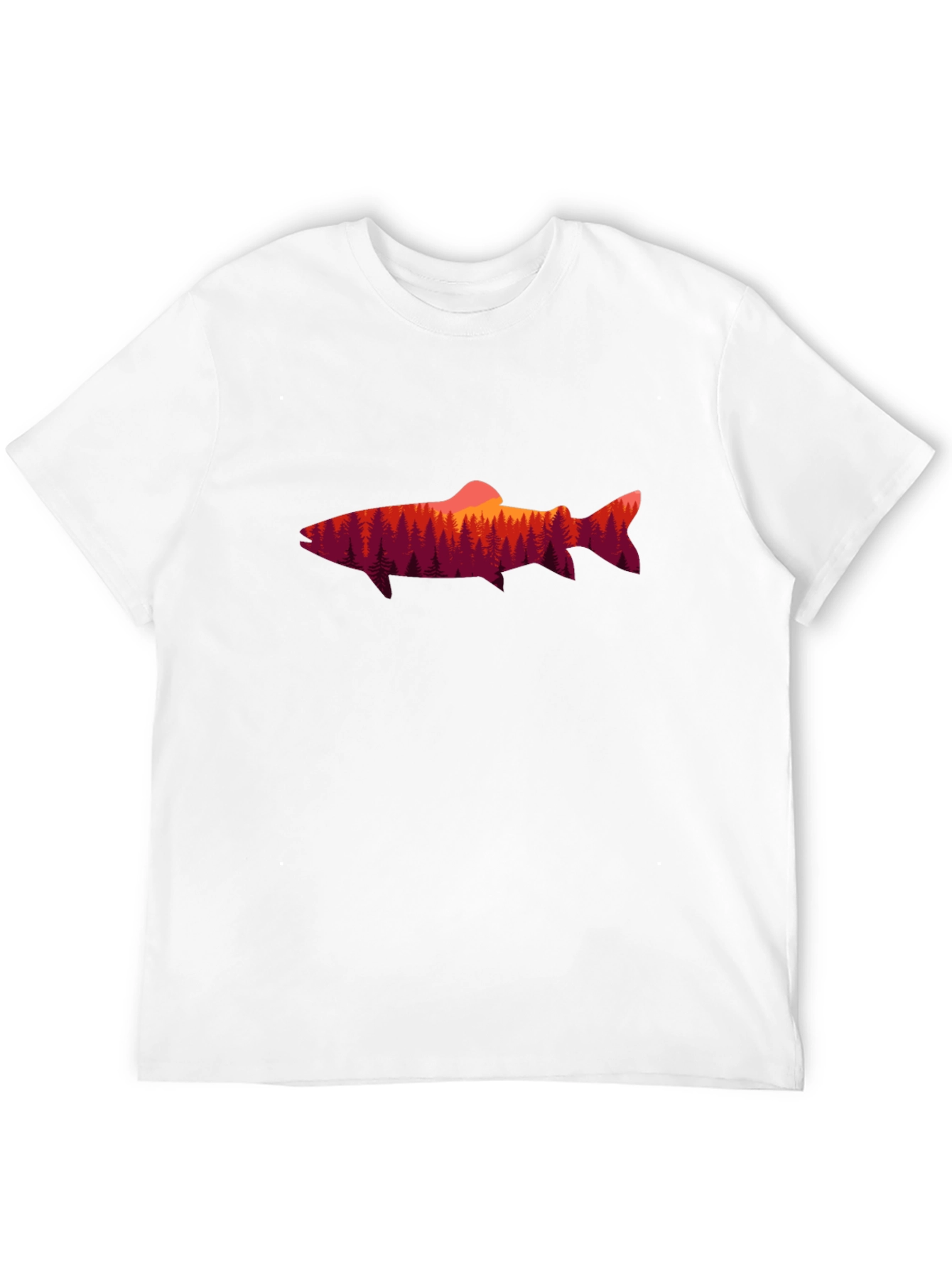 Nature Fish Graphic T-Shirt - Black Cotton Tee