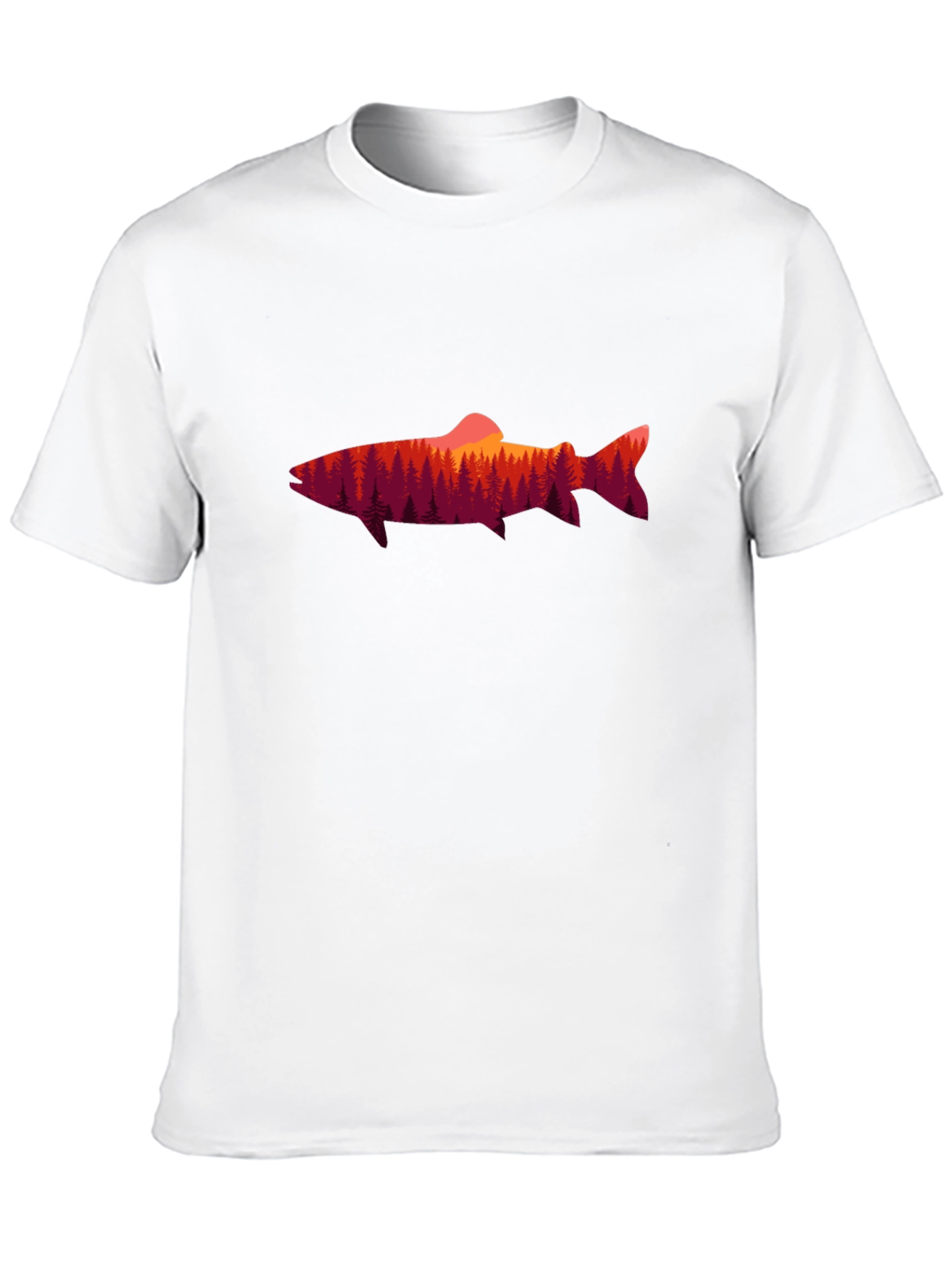 Nature Fish Graphic T-Shirt - Black Cotton Tee