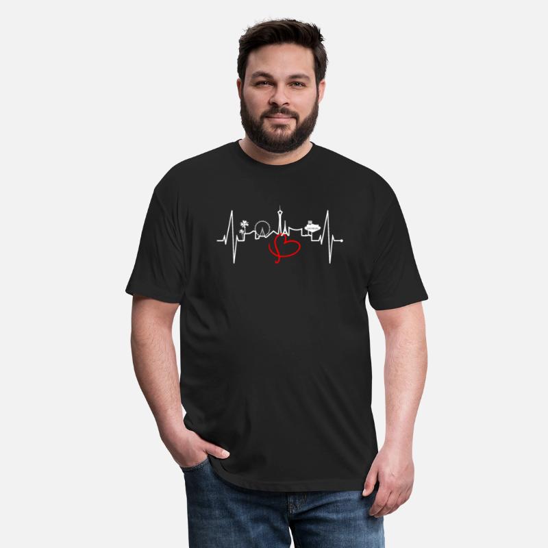 Las Vegas Skyline Heartbeat Nevada Poker USA Fan