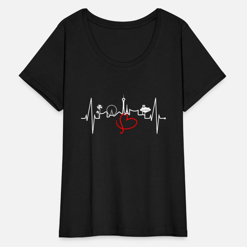 Las Vegas Skyline Heartbeat Nevada Poker USA Fan