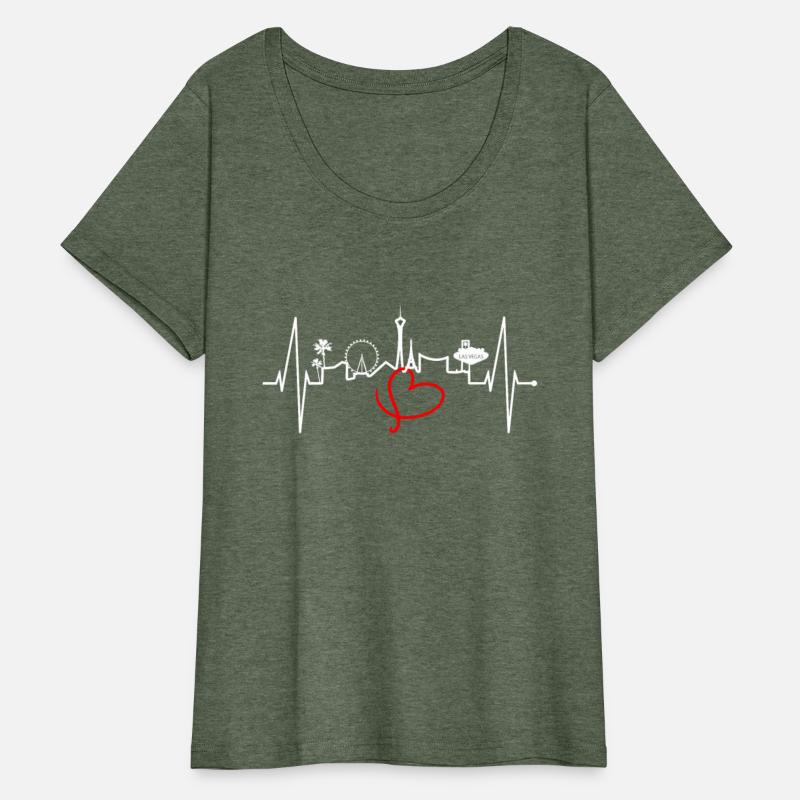 Las Vegas Skyline Heartbeat Nevada Poker USA Fan