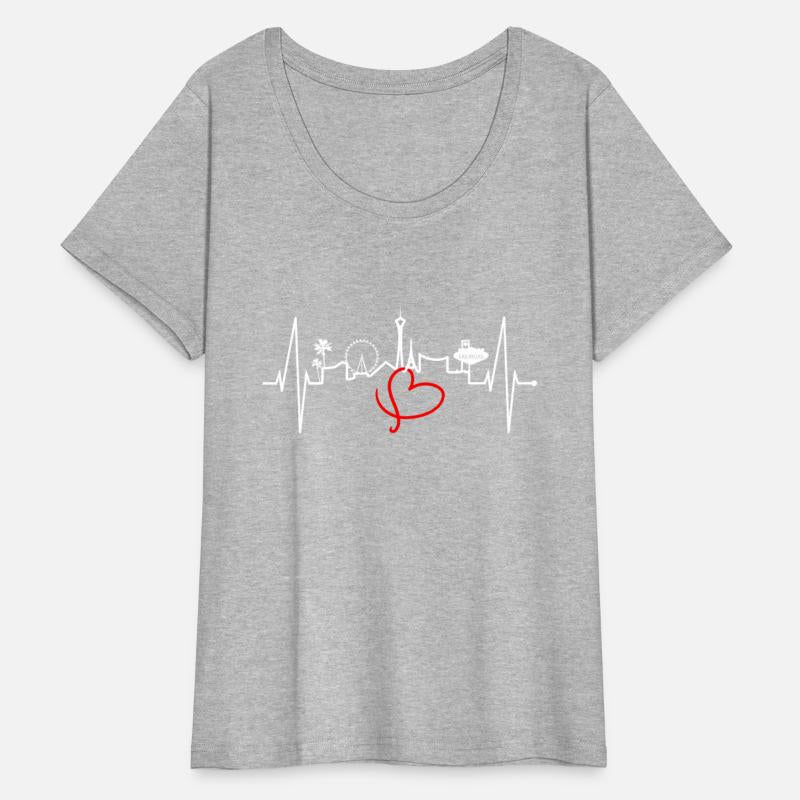 Las Vegas Skyline Heartbeat Nevada Poker USA Fan