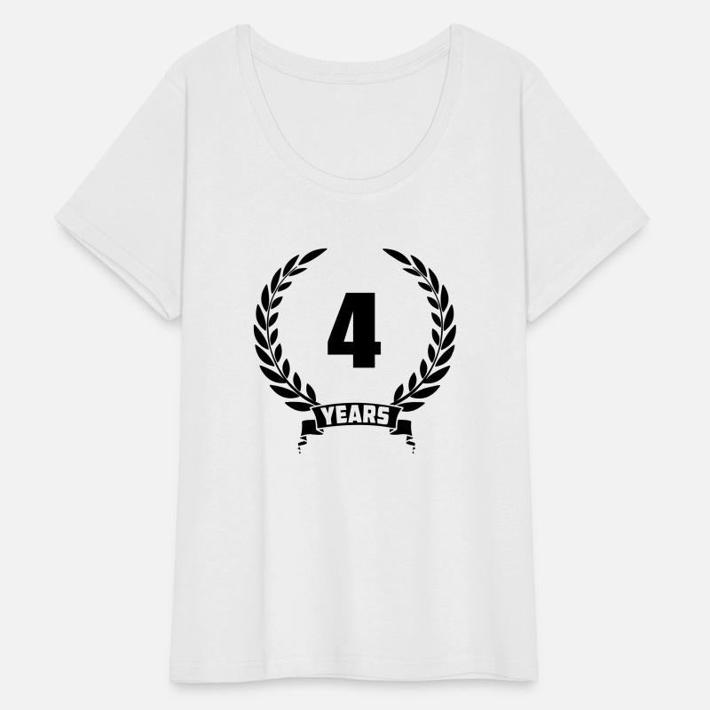 Laurel wreath 4 years with number and text banner
