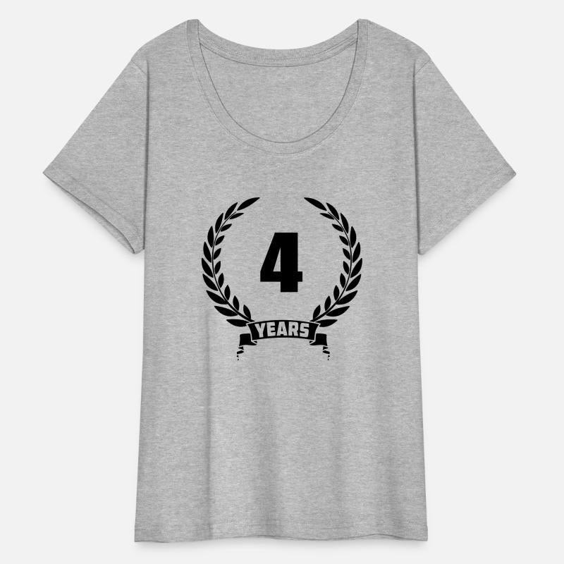 Laurel wreath 4 years with number and text banner