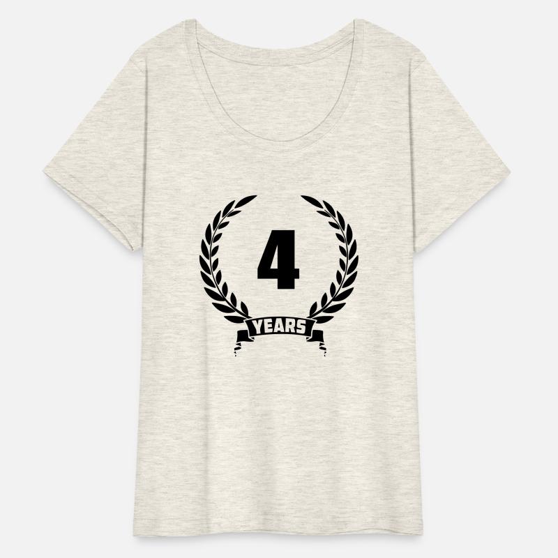 Laurel wreath 4 years with number and text banner
