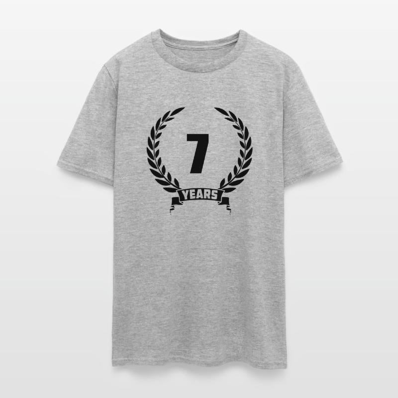 Laurel wreath 7 years with number and text banner