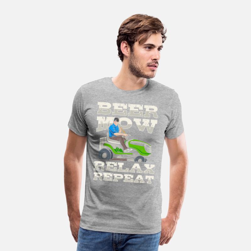 Lawn Mowing Lawn Mower Gardener Gardening Beer