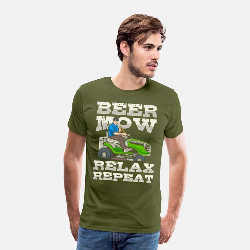 Lawn Mowing Lawn Mower Gardener Gardening Beer