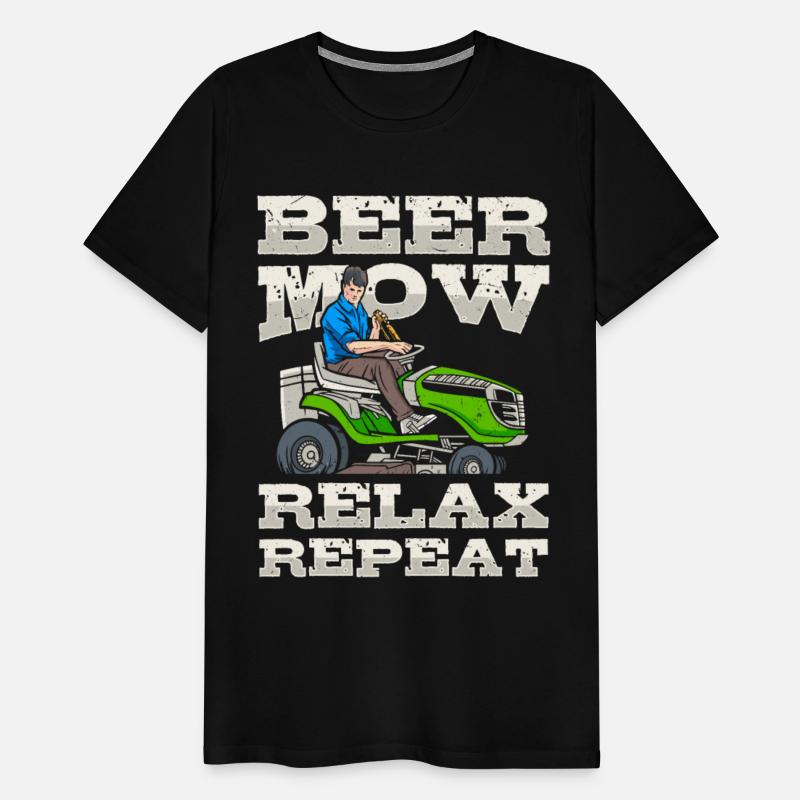 Lawn Mowing Lawn Mower Gardener Gardening Beer