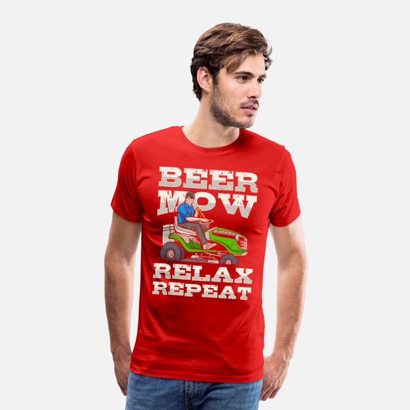 Lawn Mowing Lawn Mower Gardener Gardening Beer