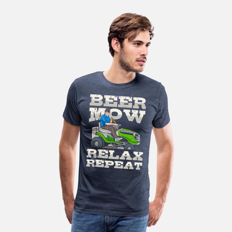 Lawn Mowing Lawn Mower Gardener Gardening Beer
