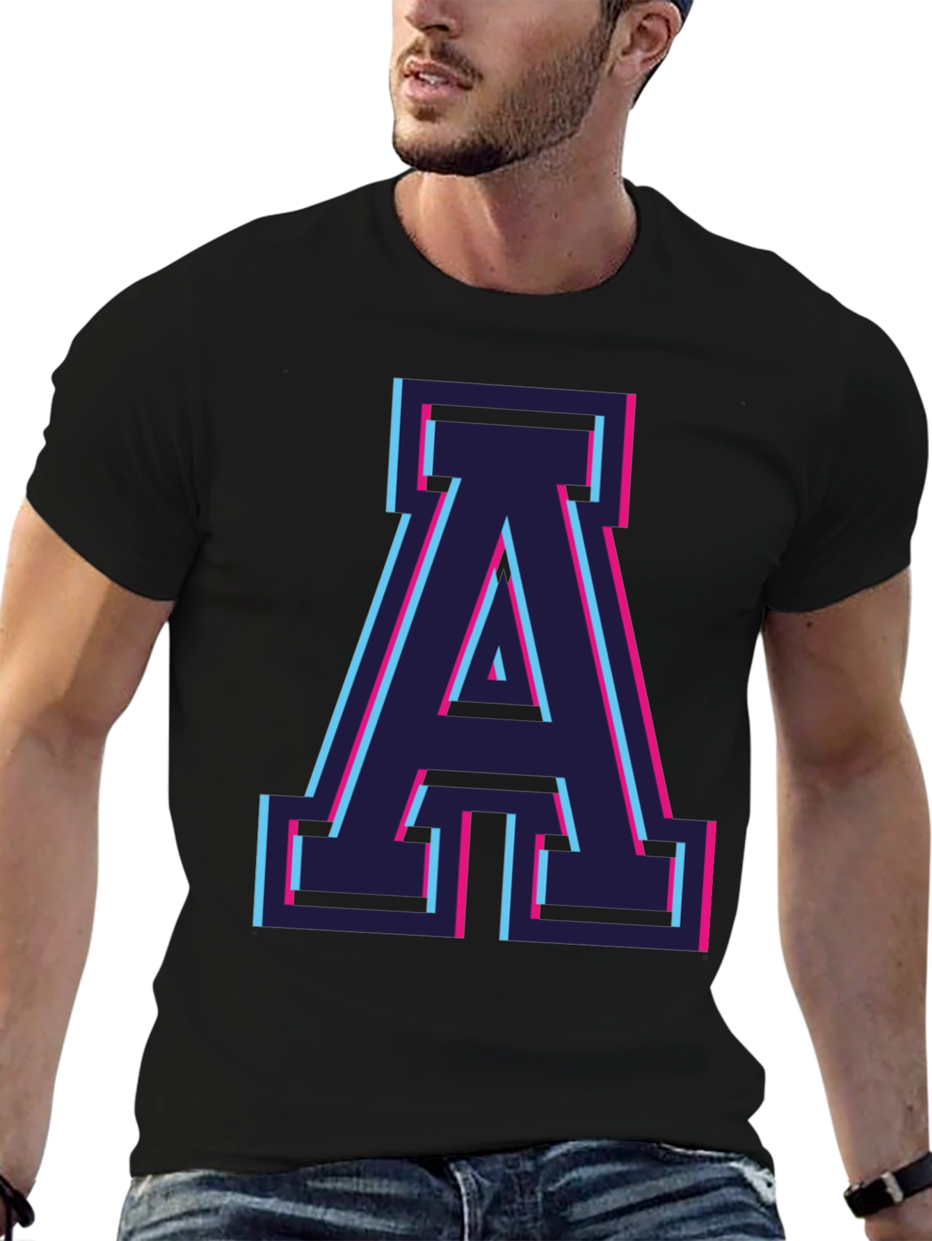 Retro A Letter T-Shirt