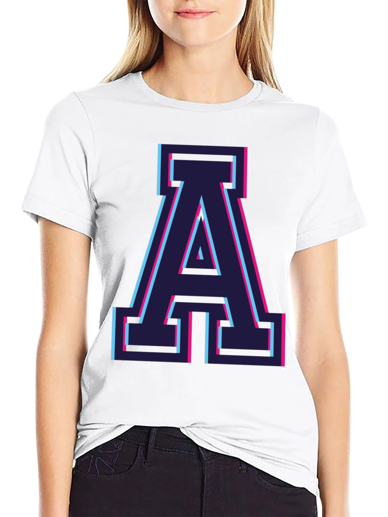 Retro A Letter T-Shirt
