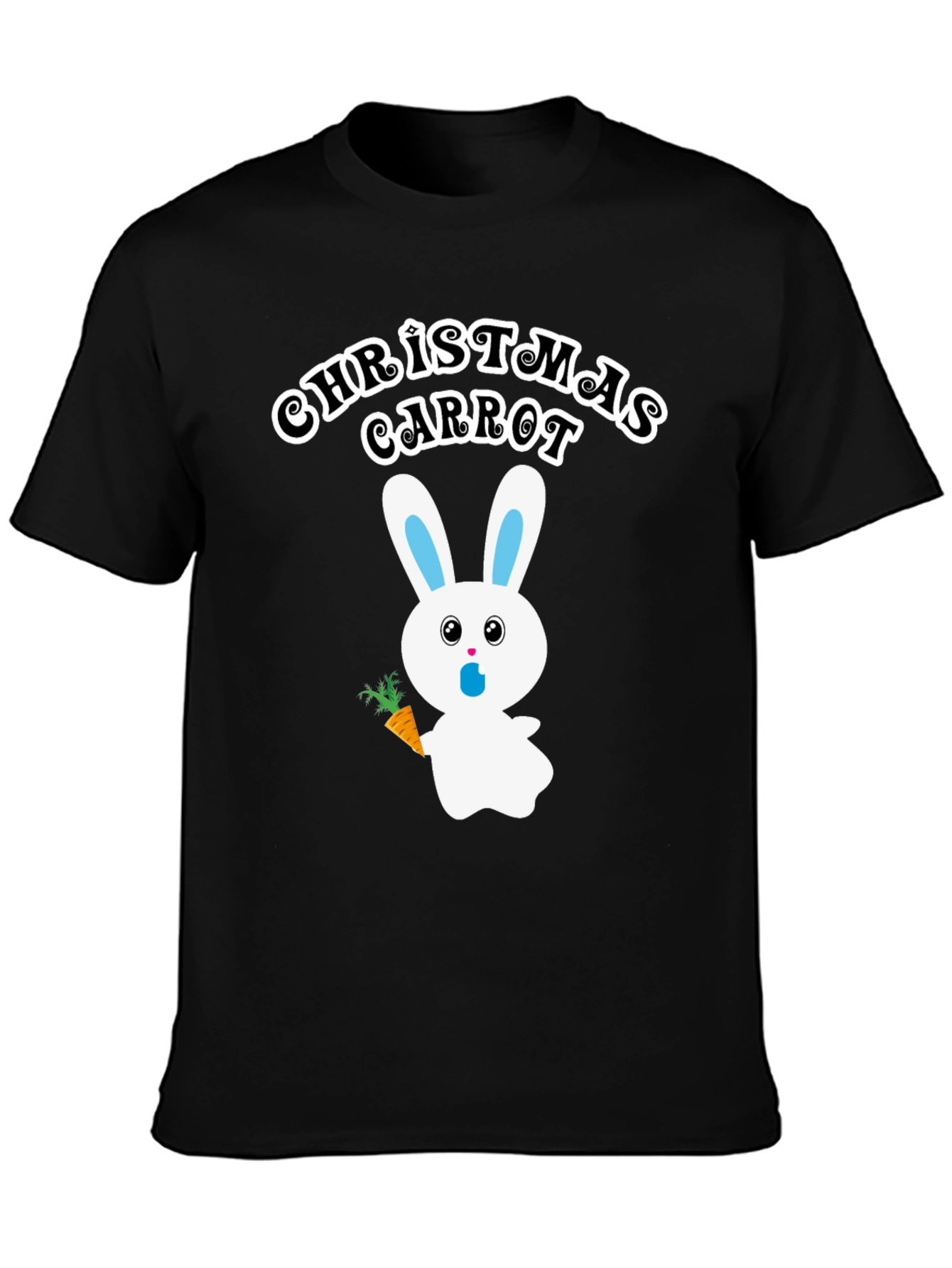Christmas Carrot Bunny Graphic T-Shirt