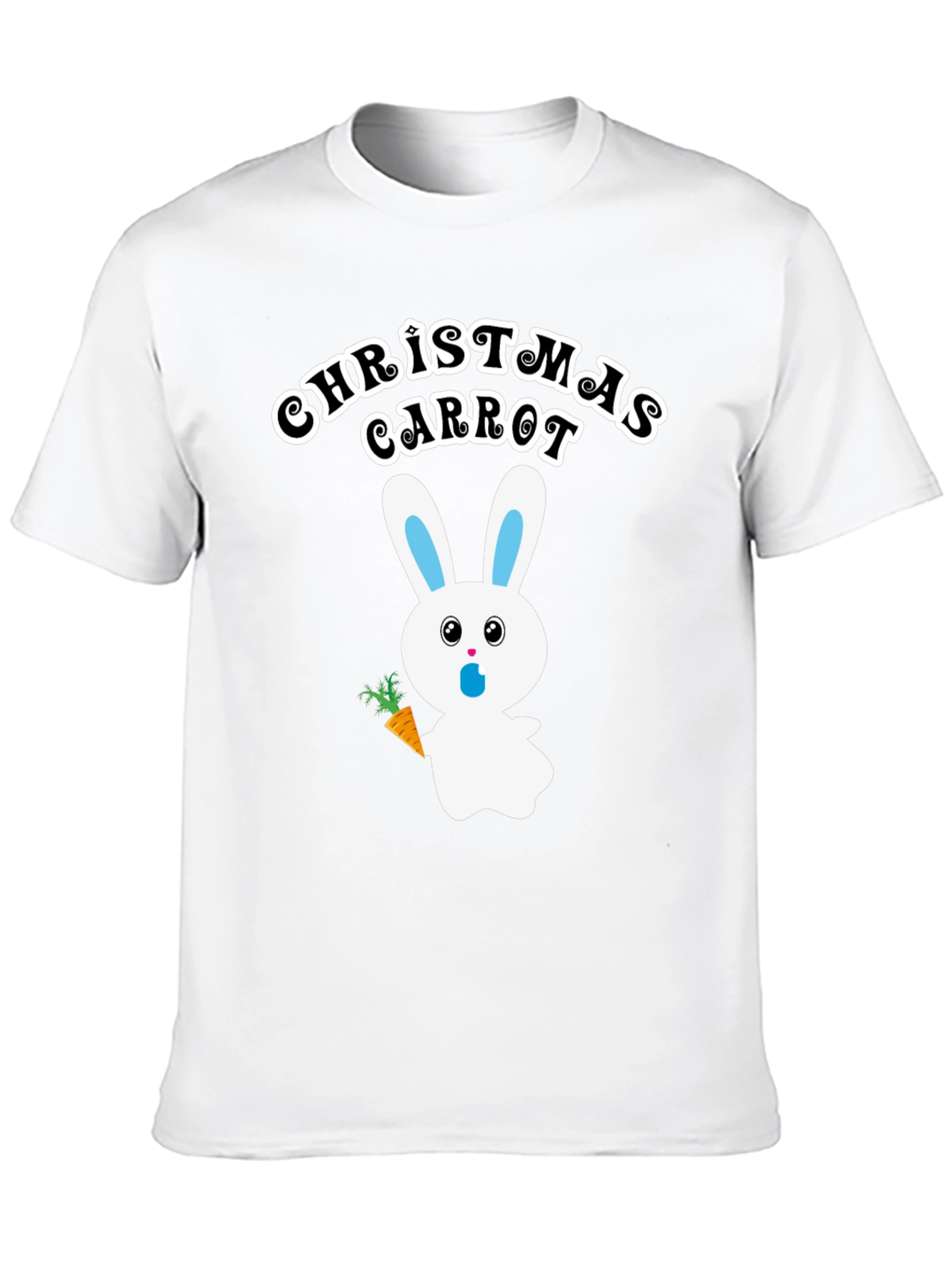 Christmas Carrot Bunny Graphic T-Shirt