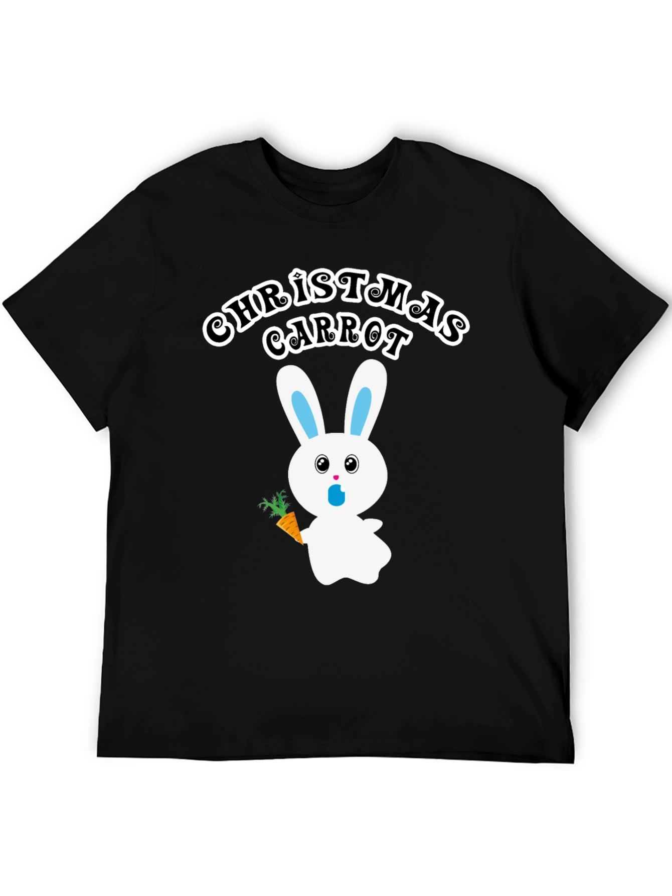 Christmas Carrot Bunny Graphic T-Shirt