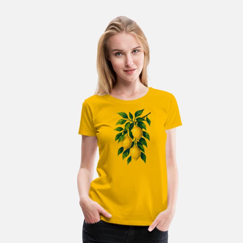 Lemon Branch Watercolor Illustration