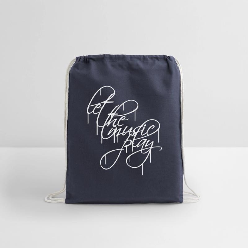 Let The Muscic Play Graffiti Spray Drop Text Quote