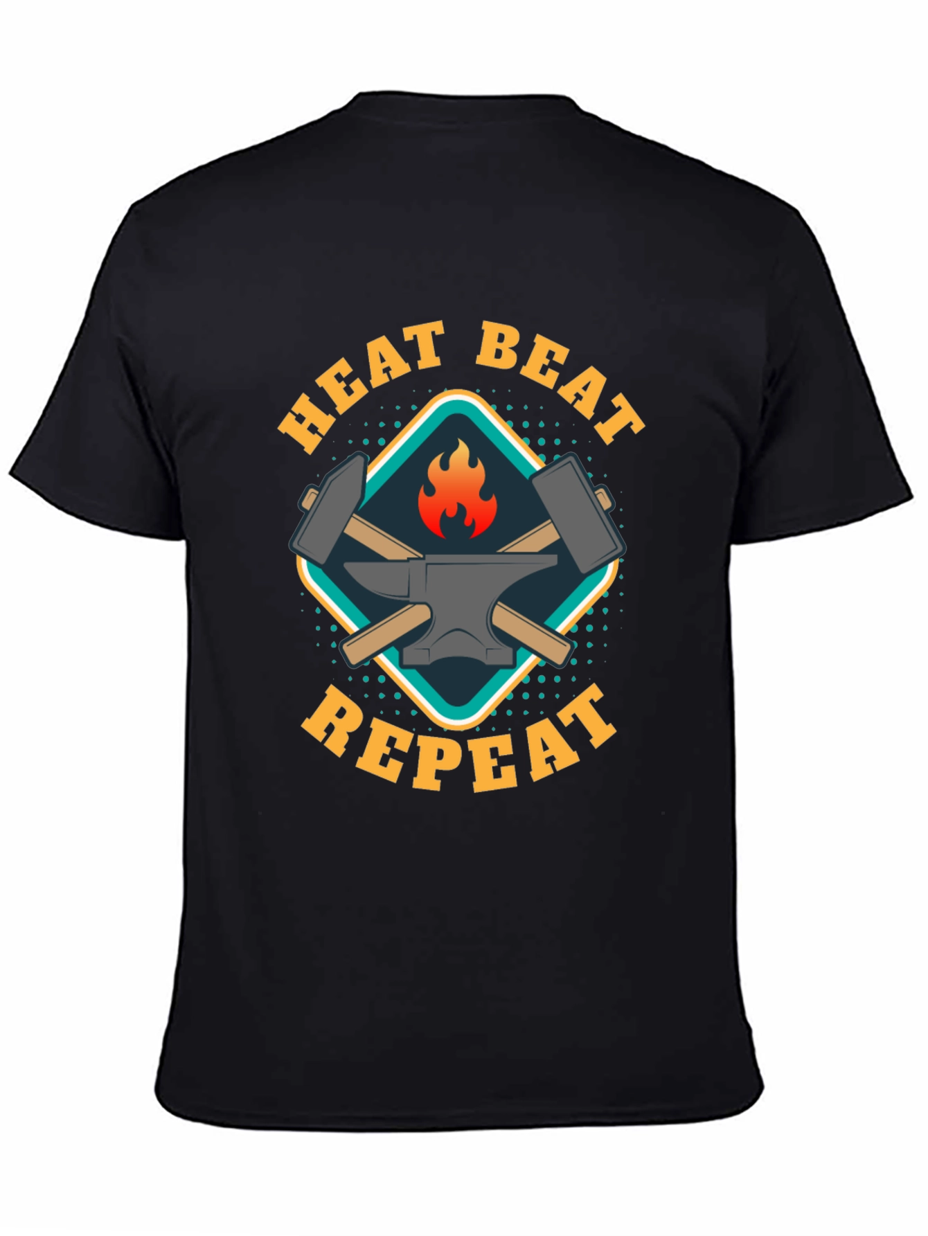 Heat Beat Repeat Black T-Shirt