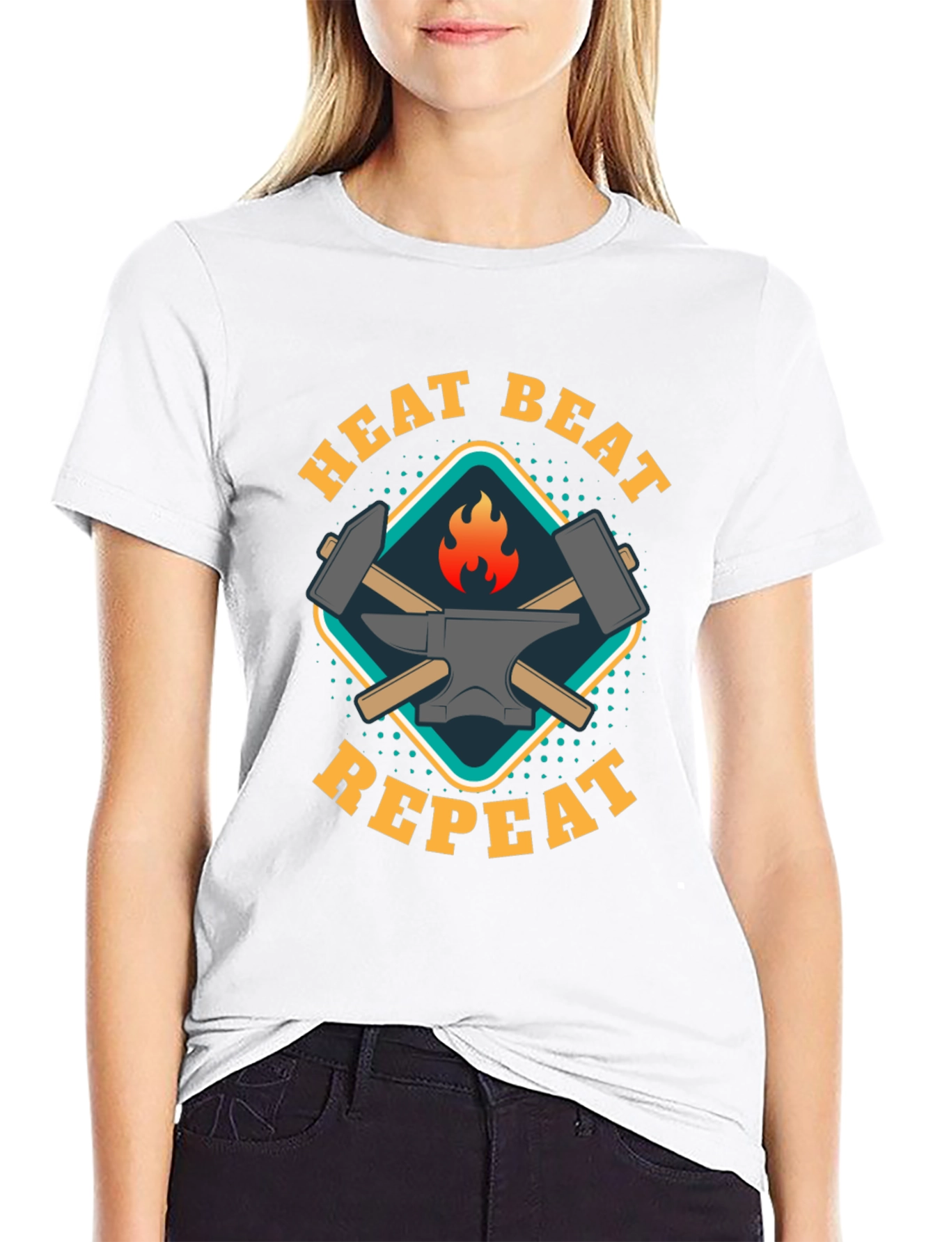 Heat Beat Repeat Black T-Shirt