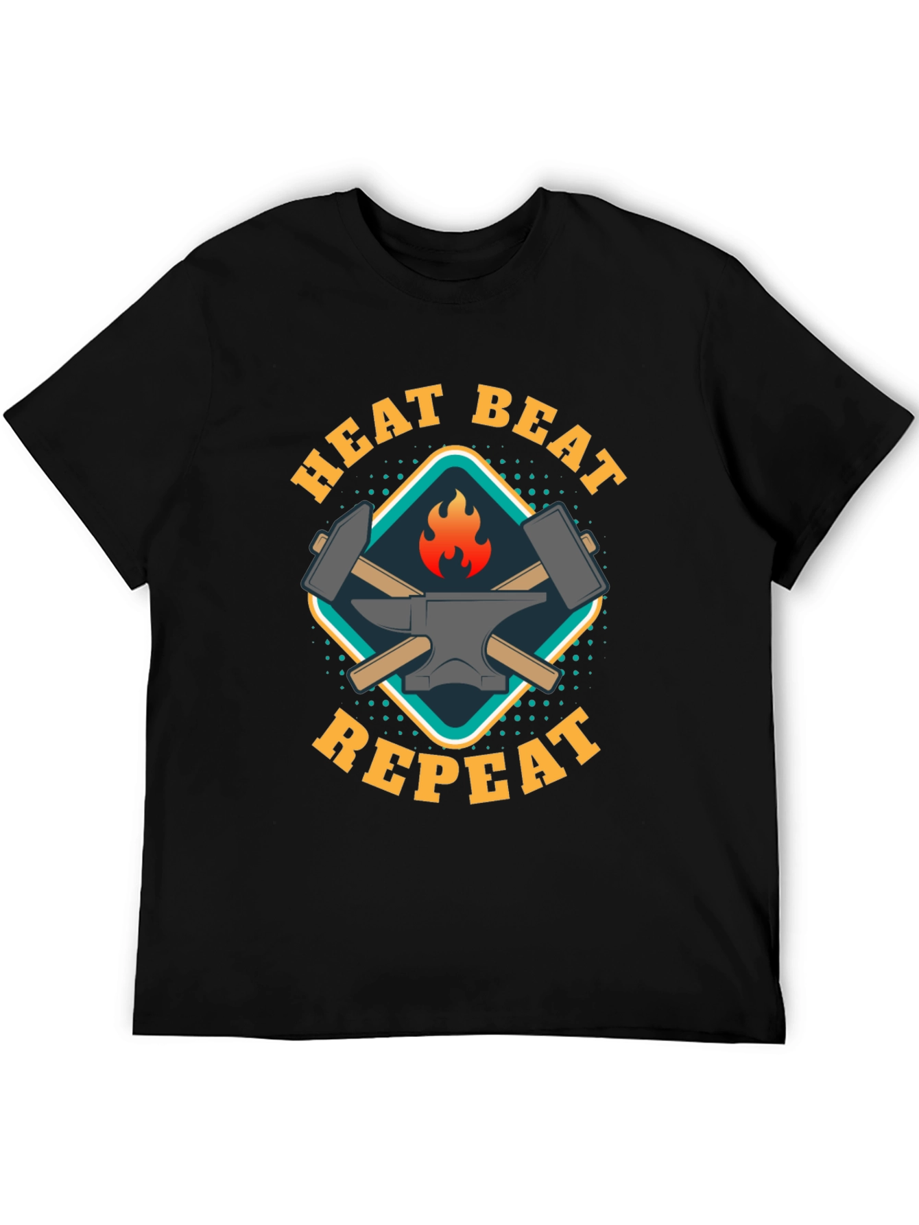 Heat Beat Repeat Black T-Shirt