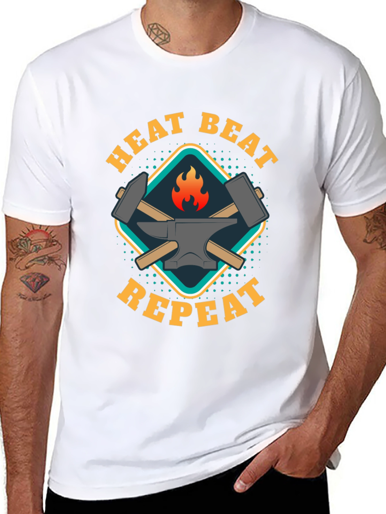 Heat Beat Repeat Black T-Shirt