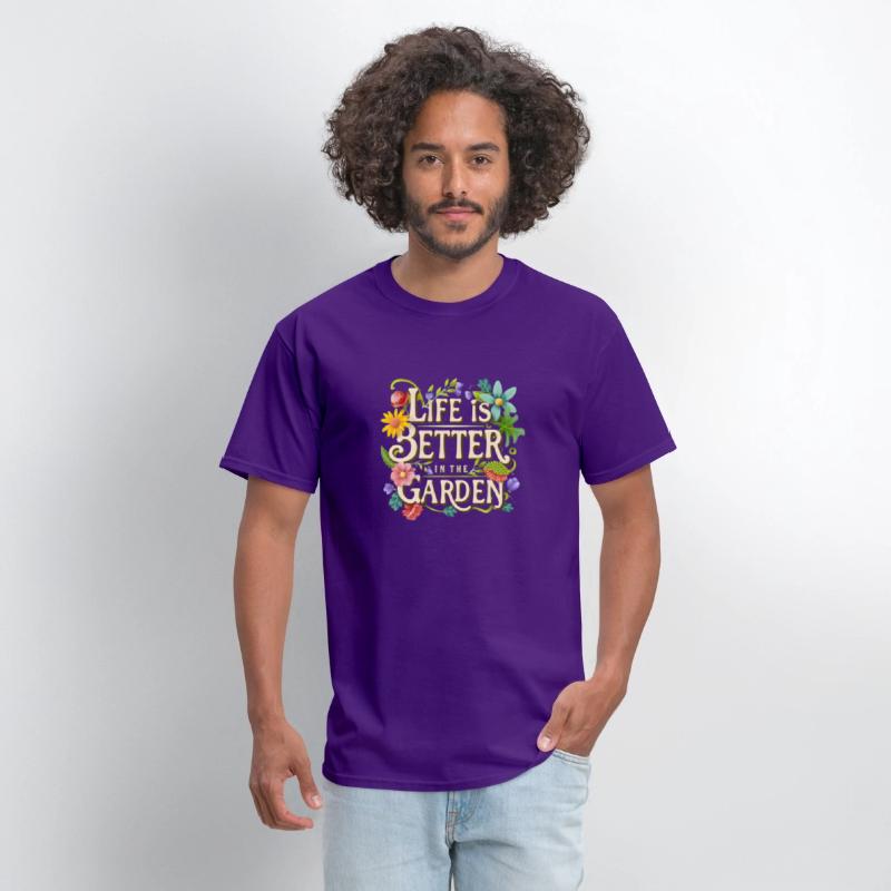 Life is better in the garden vintage design