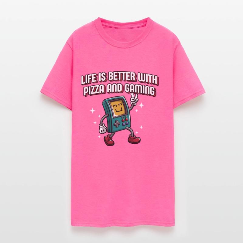 Life Is Better With Pizza and Gaming Gamer Italian