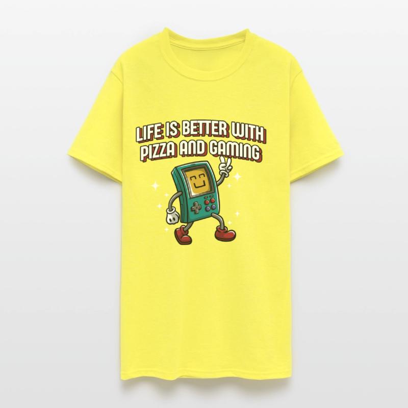 Life Is Better With Pizza and Gaming Gamer Italian