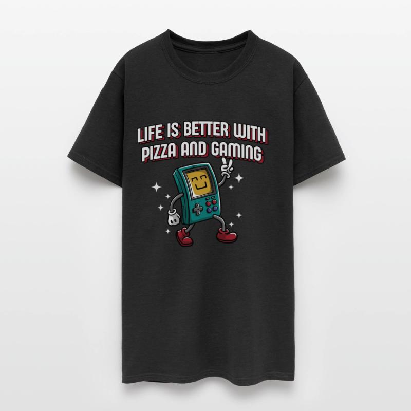 Life Is Better With Pizza and Gaming Gamer Italian