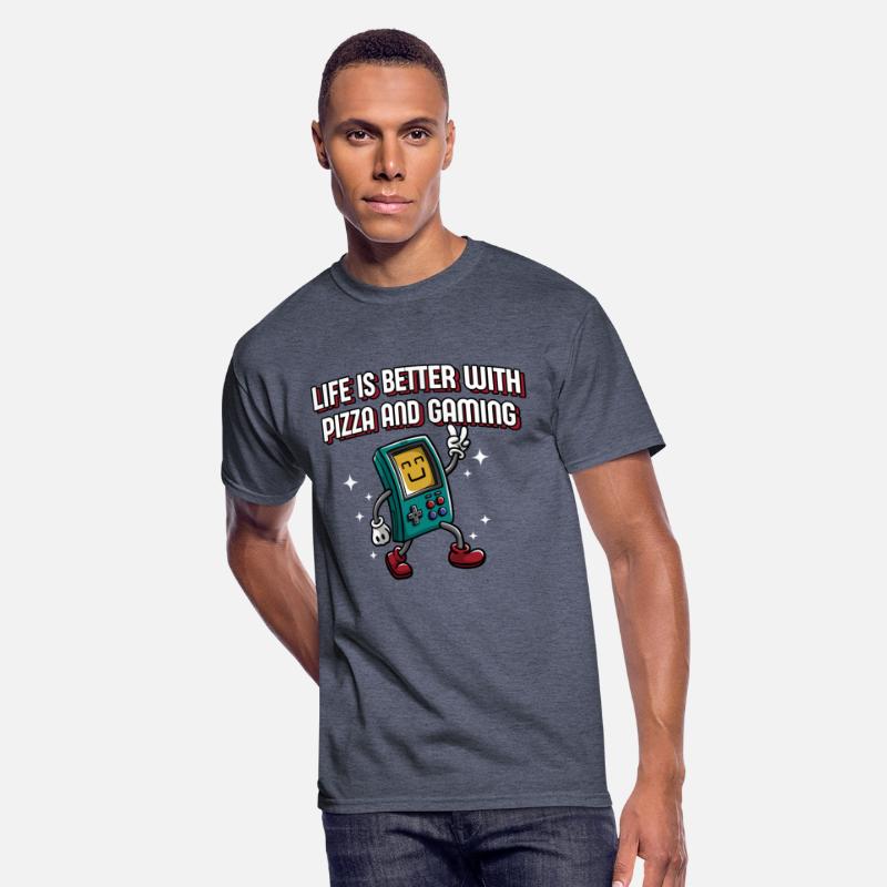 Life Is Better With Pizza and Gaming Gamer Italian