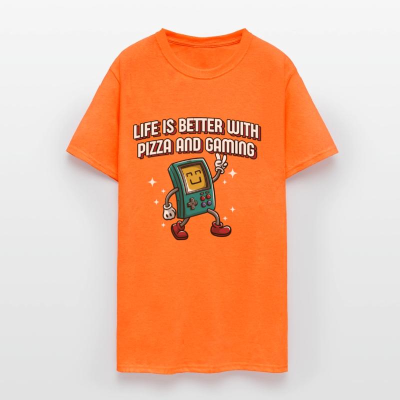 Life Is Better With Pizza and Gaming Gamer Italian