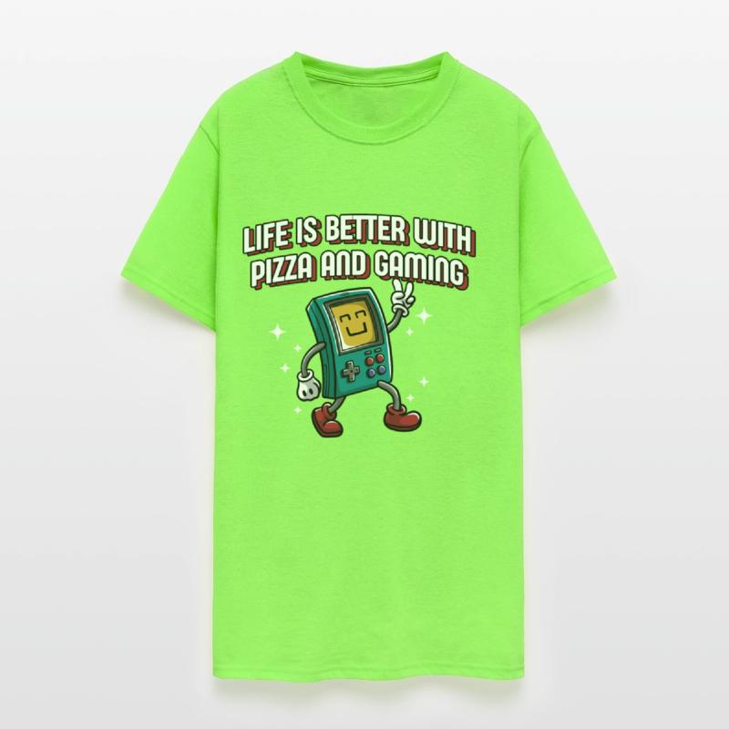 Life Is Better With Pizza and Gaming Gamer Italian