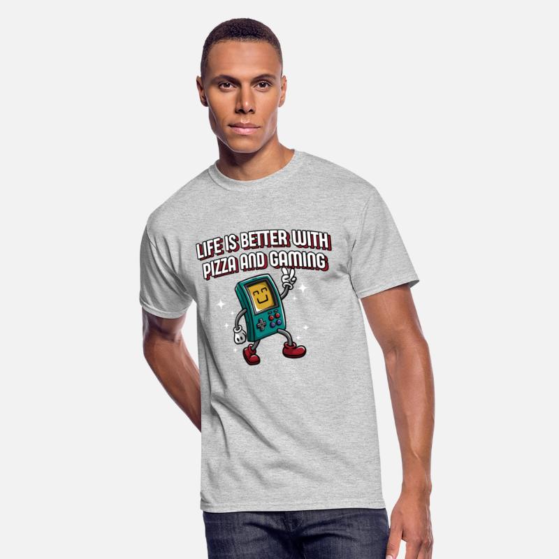 Life Is Better With Pizza and Gaming Gamer Italian