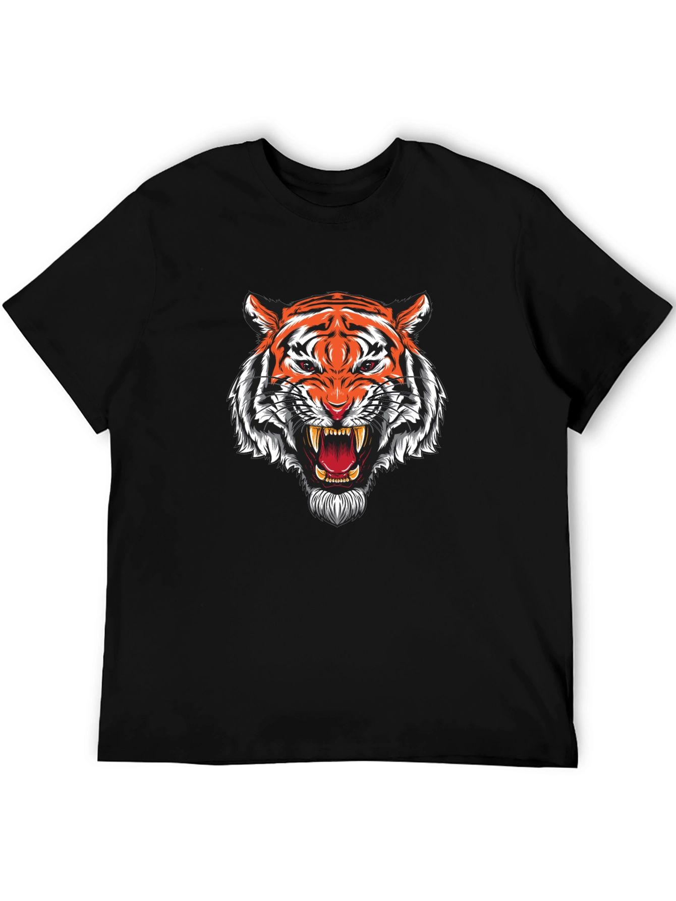 Roaring Tiger Graphic Black T-Shirt