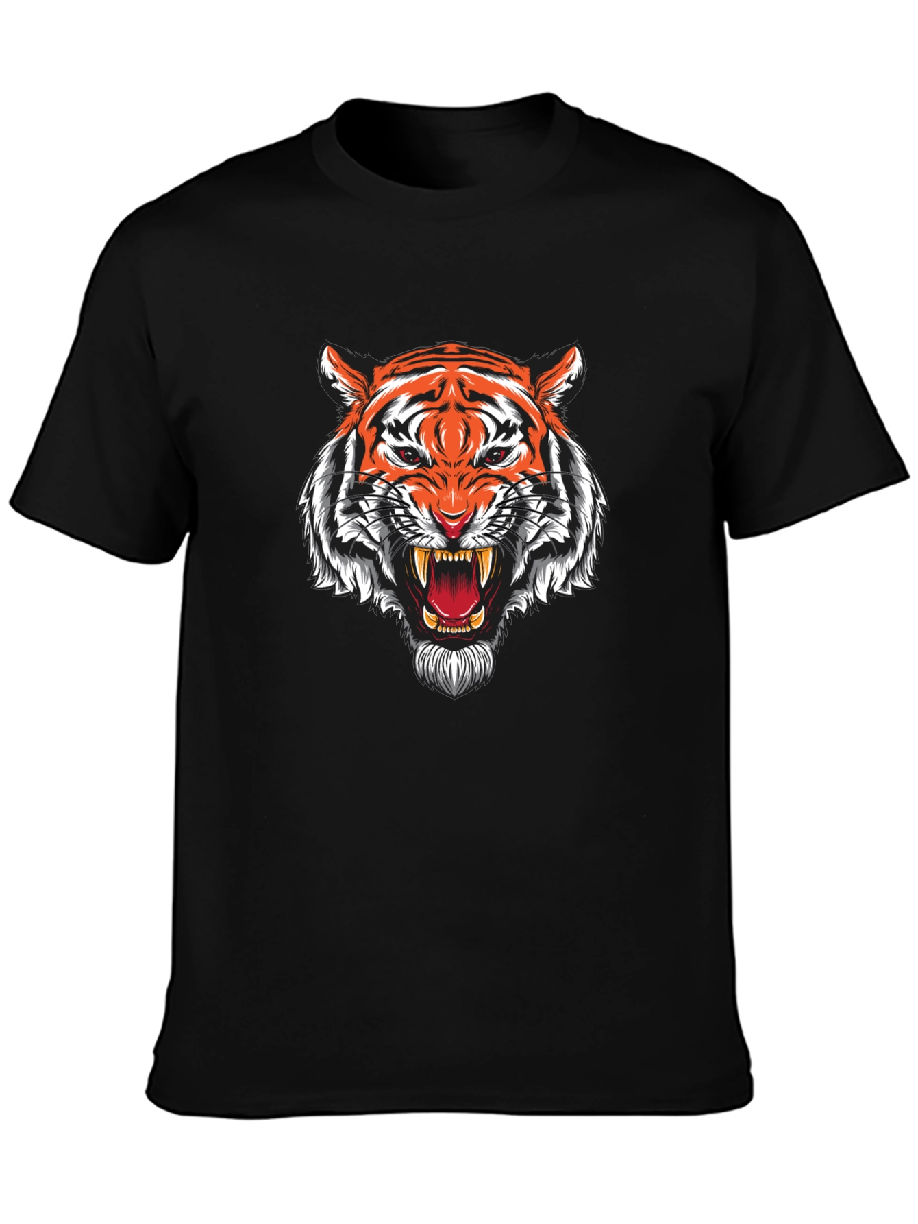 Roaring Tiger Graphic Black T-Shirt