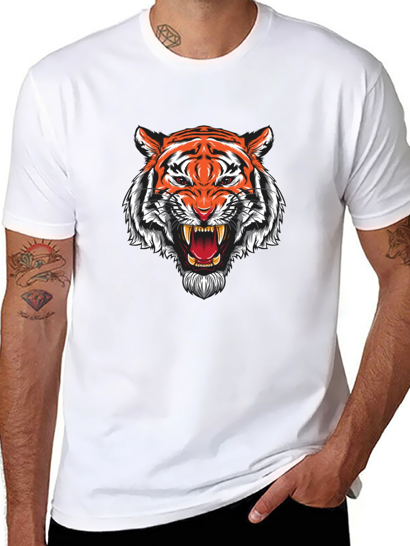 Roaring Tiger Graphic Black T-Shirt