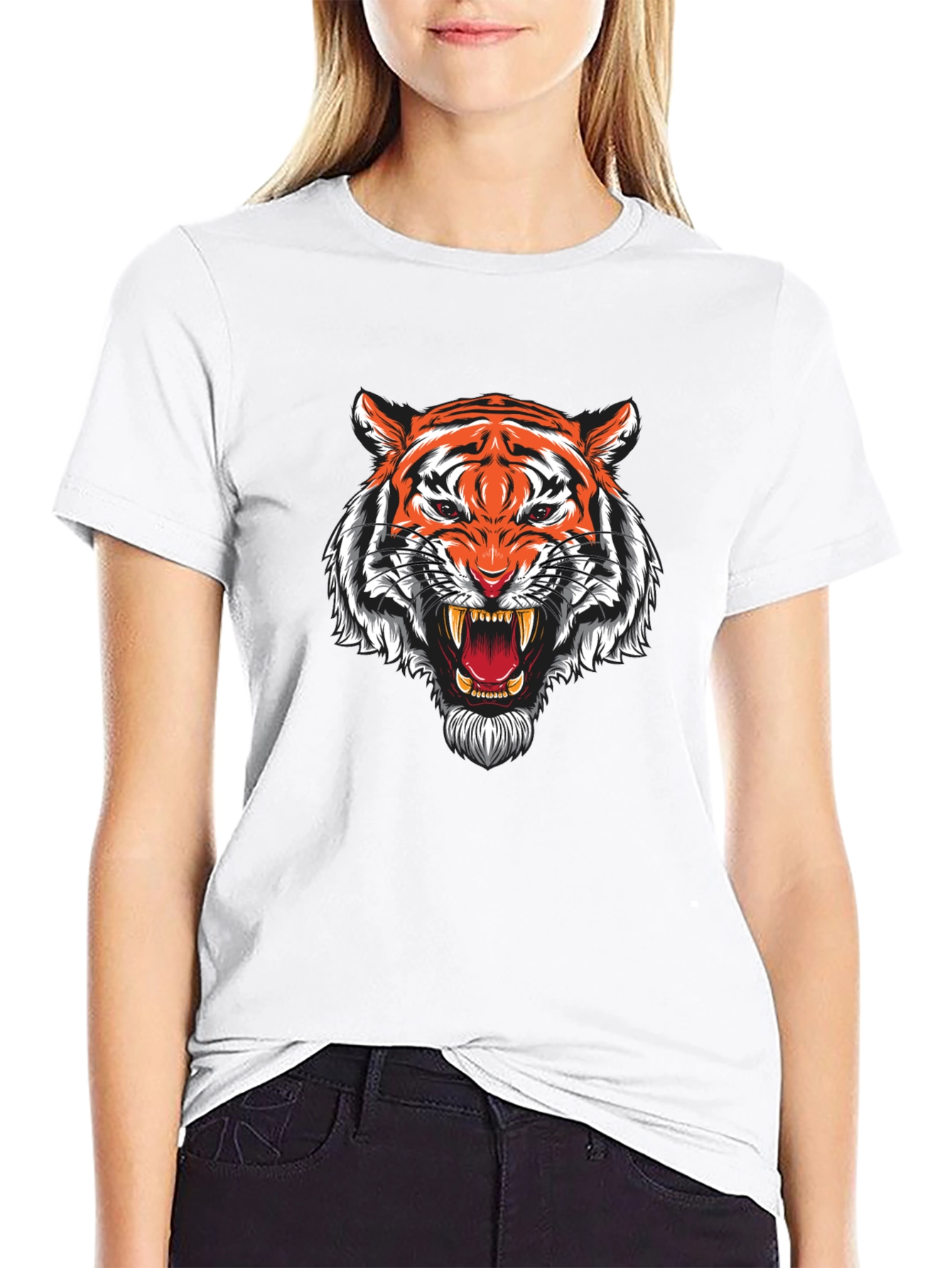 Roaring Tiger Graphic Black T-Shirt