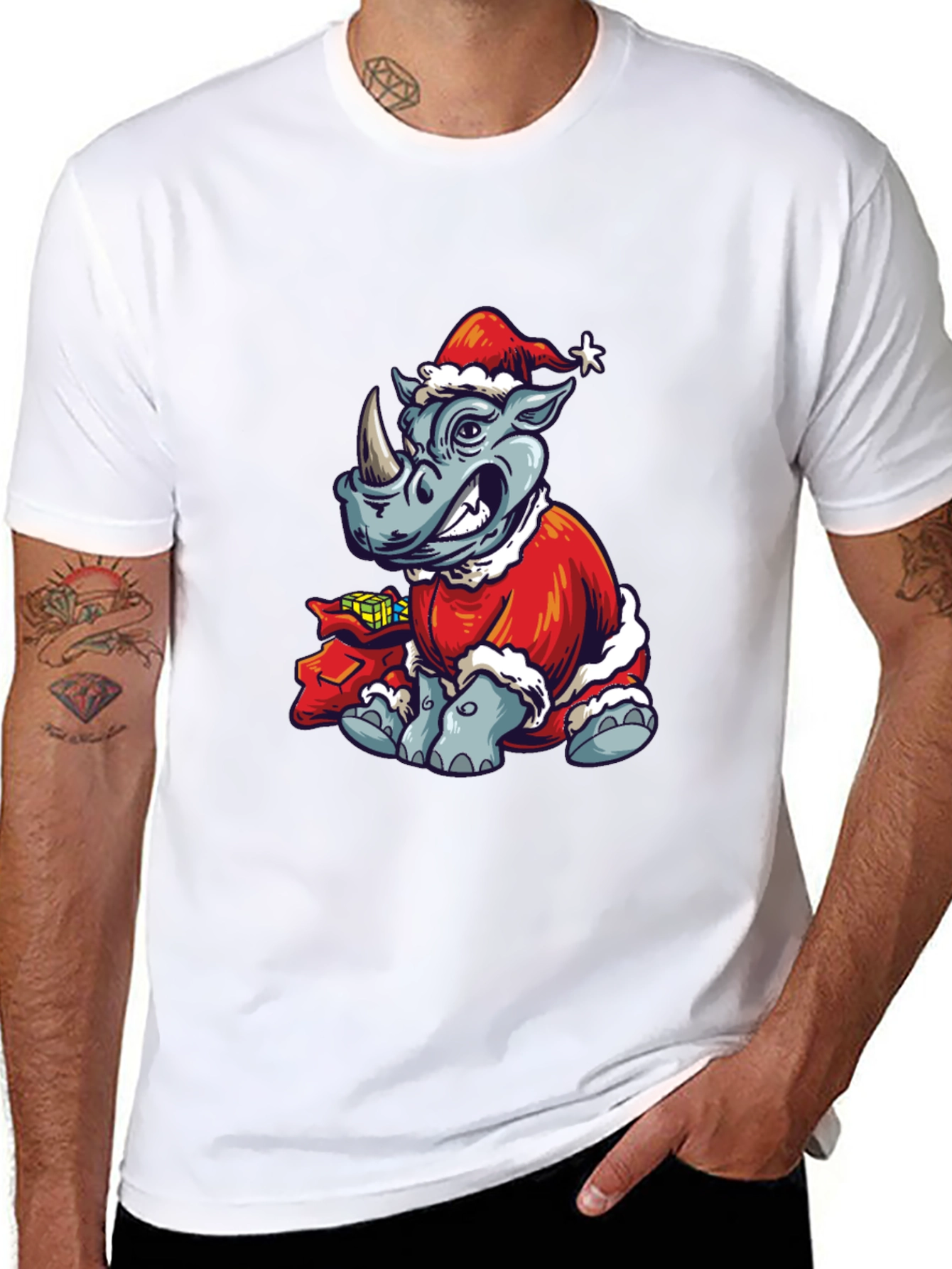 Rhino Christmas T-Shirt