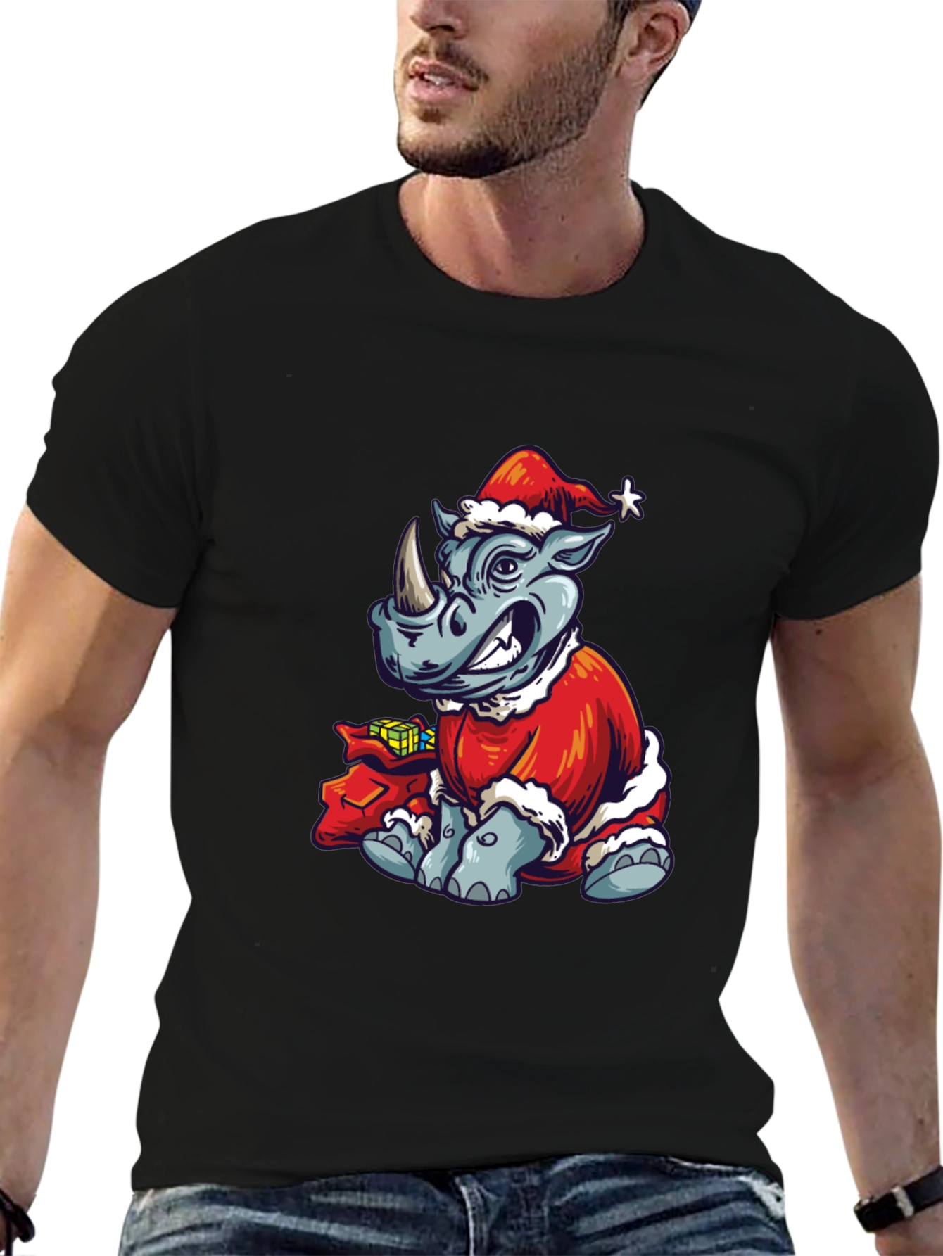 Rhino Christmas T-Shirt