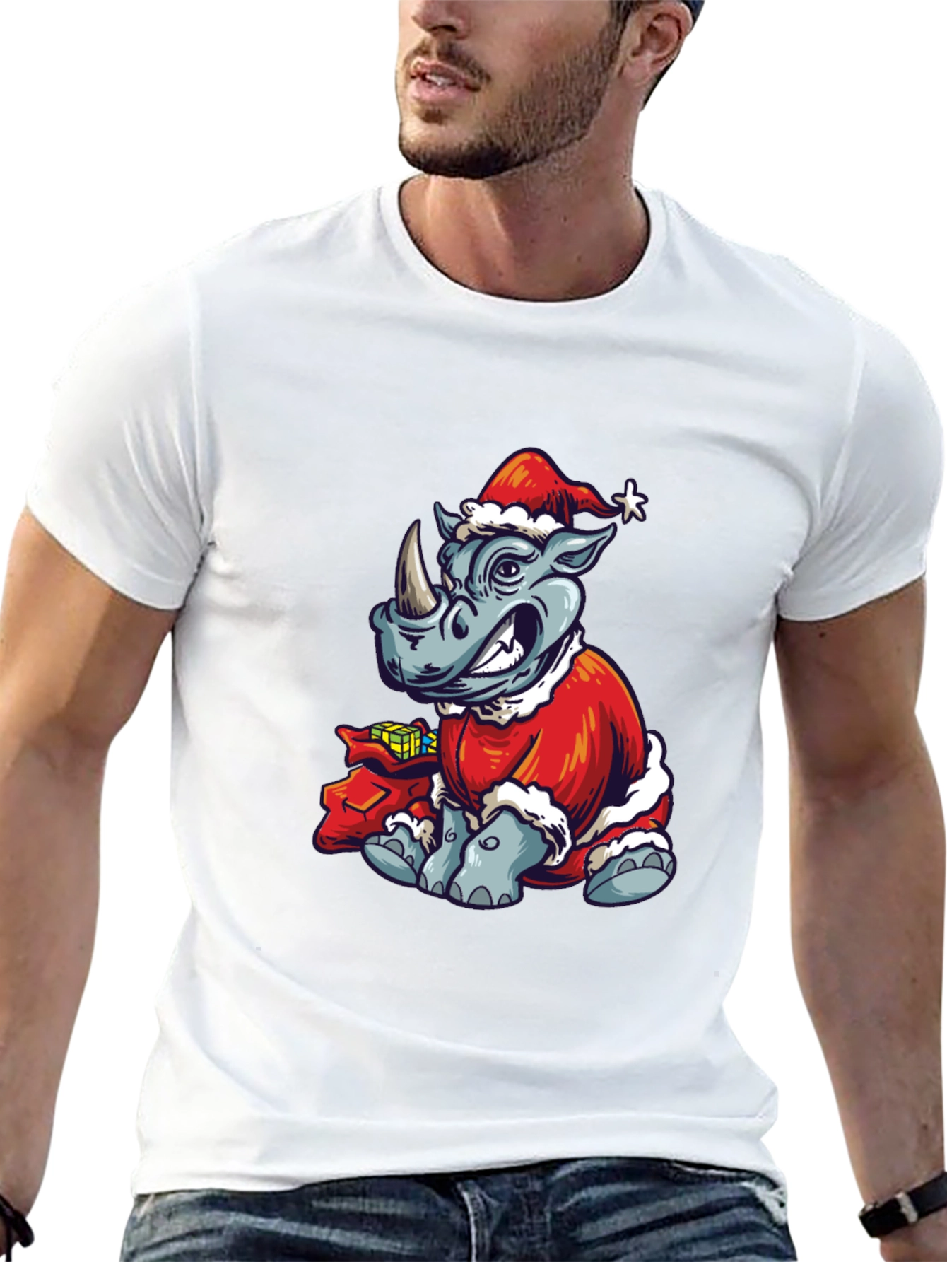 Rhino Christmas T-Shirt