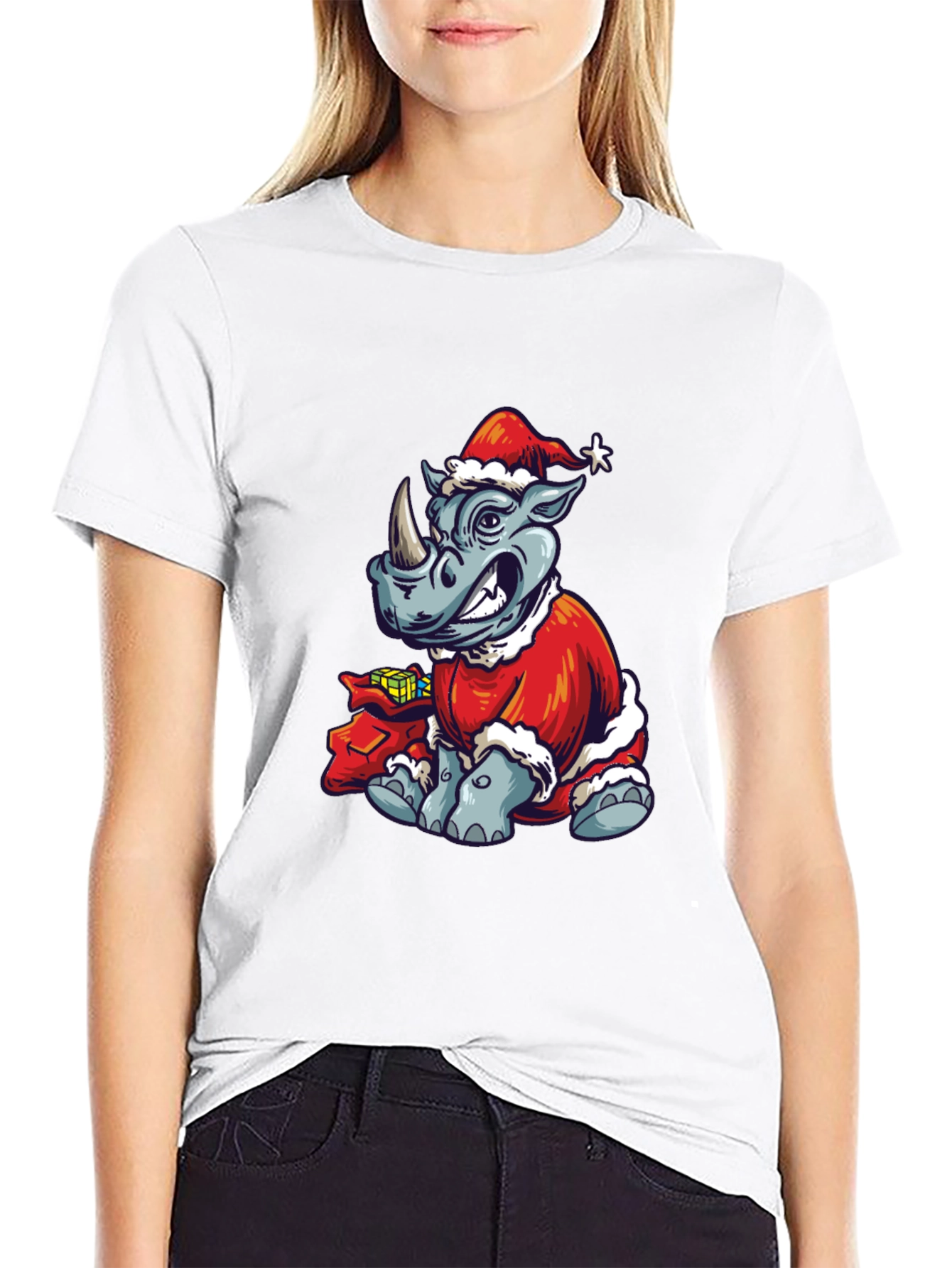 Rhino Christmas T-Shirt