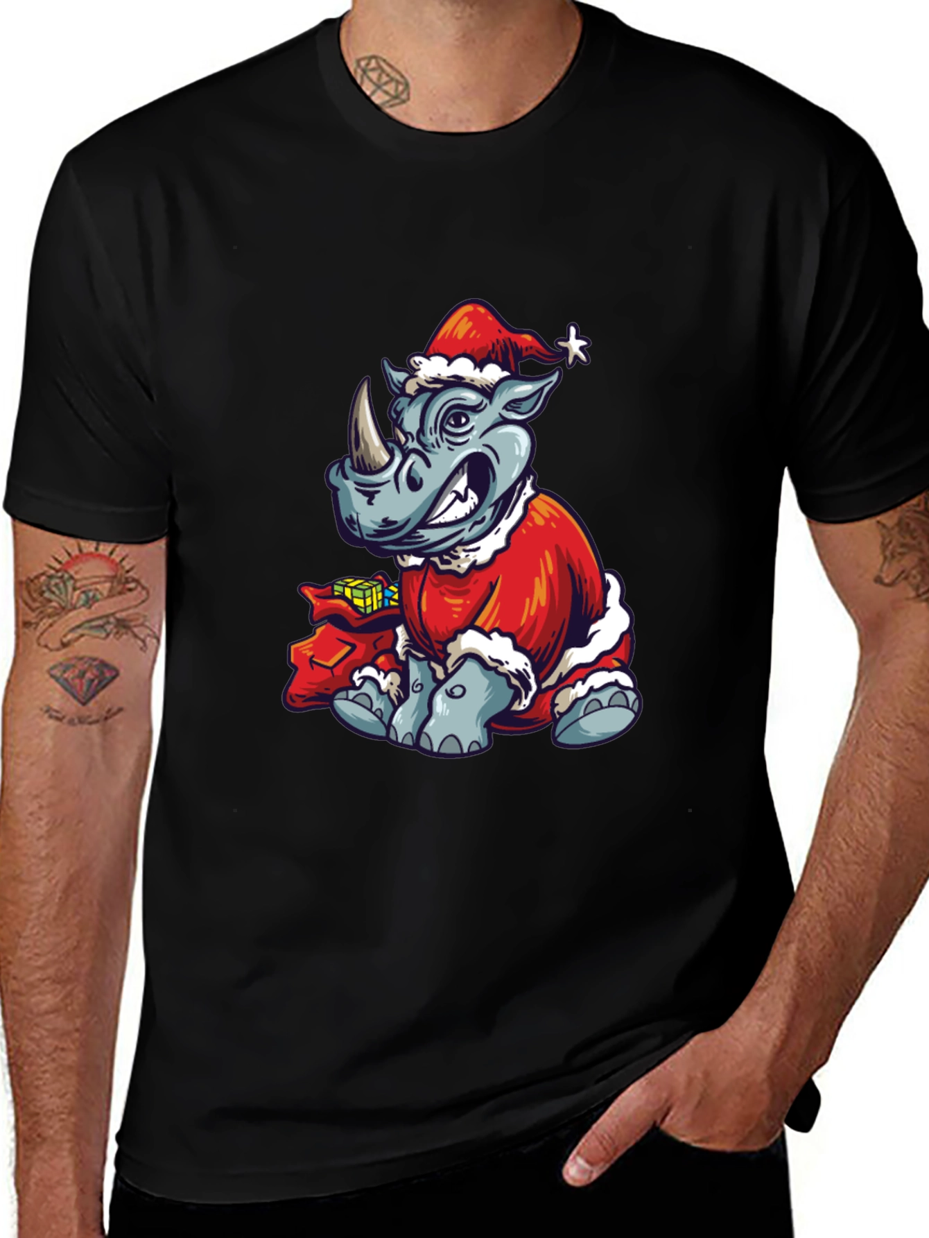 Rhino Christmas T-Shirt