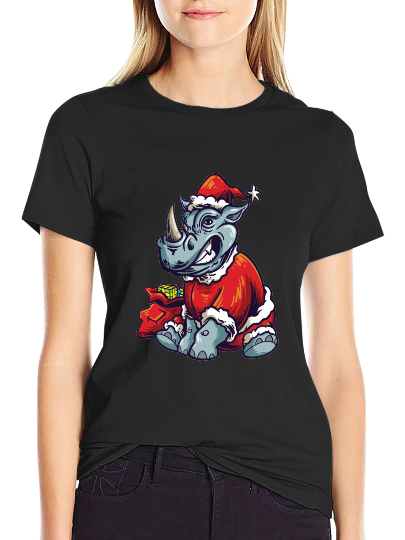 Rhino Christmas T-Shirt