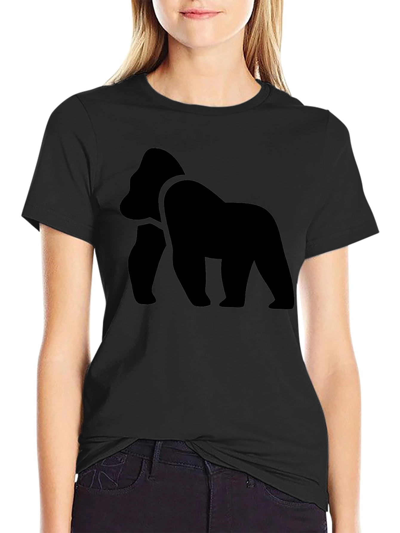 Black Gorilla Graphic Tee - Mens Crew Neck
